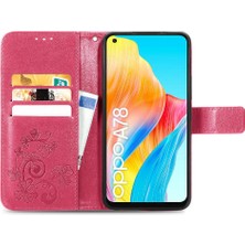 SZY Market Oppo Için Kılıf A78 4g Kısa Kayış Zarif Iş Dört Yapraklı Yonca Flip (Yurt Dışından)