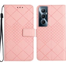 SZY Market Realme C65 Için Flip Case 4g Elmas Kabartmalı Manyetik Kapak Cüzdan Pu ile (Yurt Dışından)