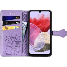 SZY Market Samsung Galaxy M34 5g Flip Kapak Darbeye Karikatür Hayvanlar Için Kılıf (Yurt Dışından)