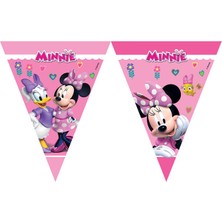 Kidspartim Minnie Mouse Üçgen Bayrak Flama 2,90 cm