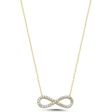 Usho Jewelry 14 Ayar Altın Taşlı Sonsuzluk Kolye