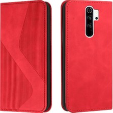 SZY Market Xiaomi Redmi Için Not 8 Pro Manyetik Folio Kapak Kart Yuvaları Tutucu Pu (Yurt Dışından)