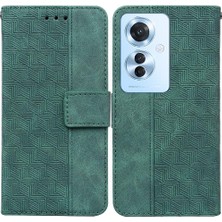 SZY Market Oppo RENO11 F Premium Pu Deri Kickstand Özelliği Için Kılıf Geometrik Flip (Yurt Dışından)