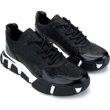 Tamer Tanca Erkek Deri Siyah Sneakers & Spor Ayakkabı 381 12546-Y Erk Ayk Y24 Sıyah Kms