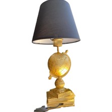 By Ari AB135-05 Kitaplı Dünya Abajur-Siyah Şapkalı