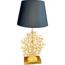 By Ari AB118-03 Dal Mercan Abajur-Siyah Şapkalı