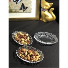 Paşabahçe Aurora Oval Servis Cerez Tabağı 3'lü 15 cm 10545 Görsel Renk Tek Ebat Beden