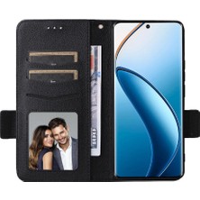 BDT Boutique Realme 12 Pro 5g Için Kılıf Cüzdan Kart Yuvaları Tutucu Yan Toka Manyetik Pu (Yurt Dışından)