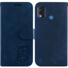 BDT Boutique Nokia Nokia Artı Flip Folio Kabartmalı Sevimli Kaplan Tutucu Kapak Kartı (Yurt Dışından)