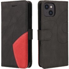 BDT Boutique Kart Yuvası Standı ile IPhone 15 Pu Deri Flip Folio Kılıf (Yurt Dışından)