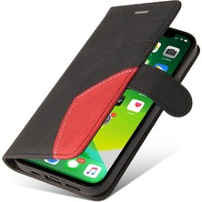 BDT Boutique Kart Yuvası Standı ile IPhone 15 Pu Deri Flip Folio Kılıf (Yurt Dışından)