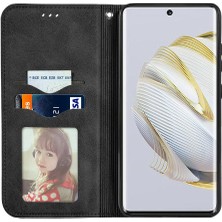 BDT Boutique Huawei Nova 10SE Için Kılıf Deri Kılıf Cüzdan Kordon Fermuar Basit (Yurt Dışından)