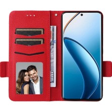 BDT Boutique Realme 12 Pro 5g Için Kılıf Cüzdan Kart Yuvaları Tutucu Yan Toka Manyetik Pu (Yurt Dışından)