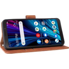 BDT Boutique Tcl A3X Deri Folio Flip Case Için Kılıf Tam Koruma Kartı Ekleme (Yurt Dışından)