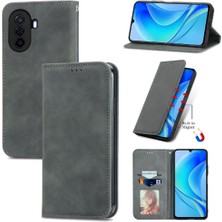 BDT Boutique Huawei Nova Y70 Için Kılıf Deri Kılıf Kordon Basit Iş Cüzdan (Yurt Dışından)