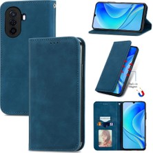 BDT Boutique Huawei Nova Y70 Için Kılıf Deri Kılıf Kordon Basit Iş Cüzdan (Yurt Dışından)