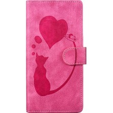 BDT Boutique IPhone 13 Için Kılıf Mini Kabartmalı Sevimli Kedi Cüzdan Kılıf Flip Folio Kart (Yurt Dışından)