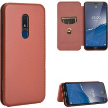 BDT Boutique Kart Tutucu Kickstand Deri Folio Flip Case ile Nokia C3 Için Kılıf (Yurt Dışından)