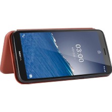 BDT Boutique Kart Tutucu Kickstand Deri Folio Flip Case ile Nokia C3 Için Kılıf (Yurt Dışından)