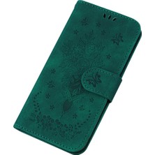 BDT Boutique Oppo RENO11 F Kickstand Flip Pu Deri Kapak Kabartma Gül Çiçekler Için Kılıf (Yurt Dışından)