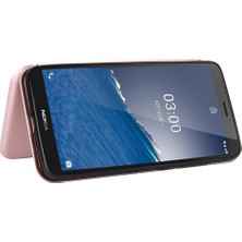 BDT Boutique Kart Tutucu Kickstand Deri Folio Flip Case ile Nokia C3 Için Kılıf (Yurt Dışından)