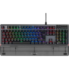 Rampage Carbon Mekanik Rgb Q Bilek Destekli Red Switch Gaming Oyuncu Klavye