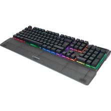 Rampage Carbon Mekanik Rgb Q Bilek Destekli Red Switch Gaming Oyuncu Klavye