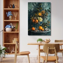 Gaagart Tekli Dikey Kanvas Mutfak Tablosu Kurumuş Portakal Tasarımı