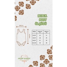 Miniel Unisex Özel Tasarım Organik Pamuklu Wake Ayıcık Baskılı 3-6-9-12 Ay Bebek Body Ekru Badi Zıbın