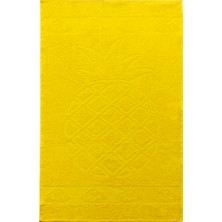 Textile Colors Ananas Desenli 6 Lı Havlu Seti 30 x 50 cm Açık Sarı  Pamuk
