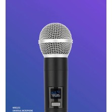 Coverzone Kablosuz Karaoke Mikrofonu 6.35mm Amfi Hoparlör İçin 600 Hz ila 800 KHz Çok Amaçlı Tak ve Çalıştır Kablosuz Mikrofon Dış Mekan İçin WN06