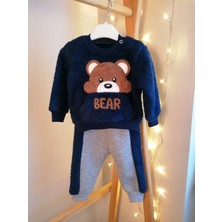 Welsoft Ayıcıklı Unisex Bebek Lacivert Eşofman Takım