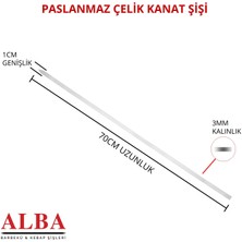 Genel Alba Paslanmaz Yassı Kanat Şişi 3'lü Paket 70 cm