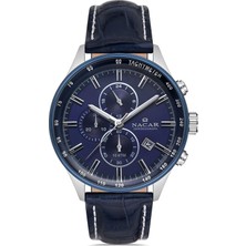 Nacar Mavi Deri Erkek Kol Saati NC38-296033-ALL3