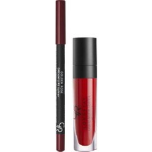 Golden Rose Matte Lip Kit - Scarlet Red - Likit Mat Ruj & Dudak Kalemi - 8691190432942