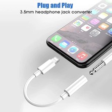 iPhone 7 8 x 11 12 13 14 Uyumlu Lightning To 3.5mm Aux Jack Kulaklık Çevirici Bluetooth Gerektirmez