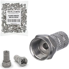 Polaxtor F Konnektör Dar Mini RG58 1.kalite (100 Adet) Benjamin BJ-RG2258