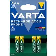 Varta Şarjlı Pil Aaa Ince 800MAH Ni-Mh (4 Adet) Varta