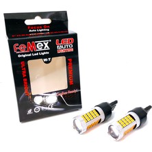 Femex Pemium T20 7443 9W LED Ampul Çift Duy Turuncu 2835 Chip Mercekli