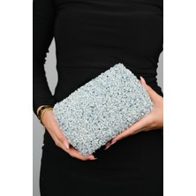 Luvi Seul Gri Çakıl Taşı Kadın Abiye Çanta