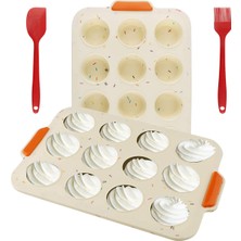 Monody Silikon Yapışmaz Muffin Tava 2 Paket, 12 Bardak Için Cupcake Fırın Tavası, Pişirme Kalıbı, Brownie, Muffin, Puding (Yurt Dışından)