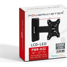 Powermaster Shopzum PWR-H22 10 - 27 Tek Kollu Kilitli Hareketli Duvar Askı Aparatı