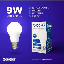 Noas 9 W LED Ampul E 27 Beyaz 10 Adet