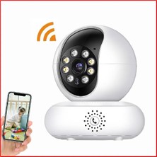 Blue İnter Qasul Sesli Interkom 5g Wifi Ip Kamera Akıllı Ev Güvenlik Cctv Sistemi Hareket Izleme 360 Derece Panoramik Uzaktan Izleme