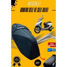 Motobros Kanuni Mati Konfor Sele ve Sele Kılıfı Visco Sünger (Kılıf Hediyeli)