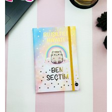 Giftmoda Bu Işıltılı Hayatı Ben Seçtim Tasarımlı Lastikli Defter