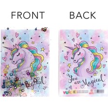 Unicorn A5 Boy Simli ve Sulu Kapaklı Defter MLS-302