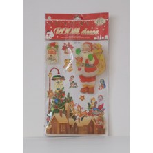 Kitap Dükkanı Yılbaşı Noel Baba Desenli Sticker