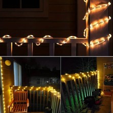 Dream Plus Solar Güneş Enerjili 10M 100 LED Şerit LED Işık Aydınlatma Dekorasyon Dış Mekan Lambası