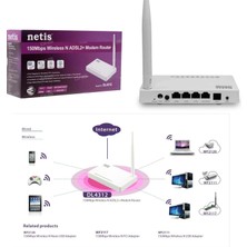 Netis DL-4312 Kablosuz Modem Router 4 Port 150 Mbps Adsl2